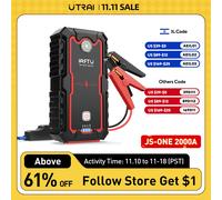 UTRAI 2000A avviatore batteria per Auto 12V dispositivo di avviamento automatico emergenza portatile Power Bank Car BoosterJump Starter per 8.0L Gas 6L