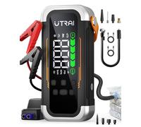 UTRAI 7000A Booster Avviatore Auto con Compressore & Soffiatore d'aria, 12V Avviatore Batteria Auto (Tutto Gas Benzina e 12L Diesel), Gonfiatore Pneumatici, Power Bank PD30W, Torcia LED Batteria Auto