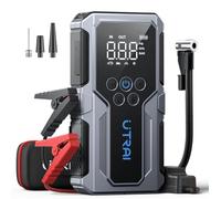 UTRAI Avviatore Batteria Auto con Compressore 150PSI/18W Ricarica Rapida 3.0, 4000A Booster Avviamento Auto/Moto per 12V Veicoli a Motore (8.5L Benzina/6.5L Diesel), Avviatore Emergenza con Torcia