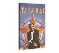 UTRDCF Poster su tela con scritta "Fats Domino - Fats Is Back", decorazione per camera da letto, ufficio, camera da letto, regalo, 20 x 30 cm