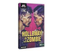 UTRDCF UFC Fight Night Max Holloway Vs The Korean Zombie Featherweight Bout Championship Title Fight Night, poster su tela, decorazione per camera da letto, ufficio, camera da letto, regalo, 40 x 60