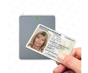 uTrust 3700F - German ID Card reader - German Personalausweis ID Karten Lesegerät für Online Ausweisfunktion - Reads NFC und RFID Karten, NFC Tags, Mifare and Desfire