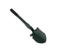 UTSKWD USA Folding Survival Shovel 1Pcs，W/Pick - Heavy Duty Carbon Steel Military Style Entrenching Tool For Off Road, Camping, Gardening, Beach, Digging Dirt, Sand, Mud & Snow(Green-B)
