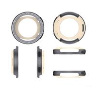 UTTASU Custodia protettiva in metallo per Amazfit Active 2 Sapphire Edition, telaio in acciaio inox, anello di ricambio grigio scuro, argento, oro rosa arancione (grigio scuro)