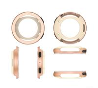 UTTASU Custodia protettiva in metallo per Amazfit Active 2 Sapphire Edition, telaio in acciaio inox, anello di ricambio grigio scuro, argento, oro rosa, arancione (oro rosa)