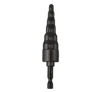 UTTASU Espansore per tubi in rame AC - 6 in 1 strumento per pressare con punte da trapano da 6 mm, 8 mm, 10 mm, 12 mm, 16 mm, 19 mm, in acciaio al carbonio, esagonale da 1/4"