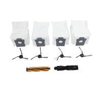 UTTASU Kit di ricambio per aspirapolvere Dreame D20 Pro Plus & RLD43SA, include doppio rullo, 4 spazzole laterali, 4 sacchetti per la polvere, svuotamento automatico da 3,5 l, setole morbide per