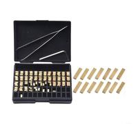 UTTASU Lettere in rame goffrato a caldo 120 pezzi. 2 x 3 x 15 mm per macchina di codifica a nastro HP-241 DY-8, set con numeri 0-9 e A-Z per data di produzione e numero di lotto