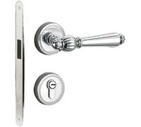 UTTASU Maniglia per porta francese, silenziosa | Set di maniglie magnetiche per porte interne, spessore 35-45 mm, punti di regolazione facilmente raggiungibili
