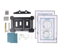 UTTASU Piastra di scarico piastrellata Sistema di montaggio magnetico per Geberit per la serie Delta Ristrutturazione del bagno Installazione senza attrezzi Pannello impermeabile nero 22,2 x 14 cm
