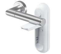 UTTASU Serratura di sicurezza portatile da viaggio per armadio e porte scorrevoli, struttura in ABS e policarbonato, 128,2 x 36 x 21,5 mm, colore: bianco