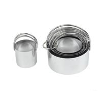UTTASU Set 5 Anelli Acciaio 8cm per Dolci Set 5 Anelli Acciaio 8cm per | Set completo 5 , acciaio , per ideale per torte e pasticcini, diametro 8cm