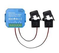 UTTASU Smart Energy Power Voltage Alarm Meter per Tuya con morsetto, 1/2 canale, misurazione in tempo reale e cicalino di sovracorrente