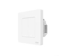 UTTASU Smart Switch Per ZigBee Luce Per MOES Per Tuya Interruttore A Parete Pulsante Touch Star Ring Design Telecomando Compatibile Smart Wall Switch 86X86mm (2 Gang Bianco)