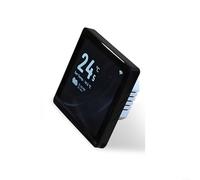 UTTASU Termostato Intelligente Per Condizionata Centralizzata, Controller WiFi Con Design Sottile Integrato, Touch Screen A LED, Supporto Vocale E Controllo Accurato Della Temperatura(black)