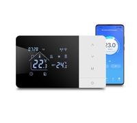UTTASU Termostato Tuya Smart WiFi per caldaie a gas, riscaldamento e raffreddamento, intervallo 5-60 °C, precisione ±1 °C, controllo vocale e app (Alexa/Alice), programmabile per 7 giorni, alimentato