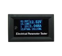 UTTASU Tester per parametri elettrici, 33 V, 3 A, display OLED 7 in 1 per tensione, capacità, temperatura, per batterie Li-Po, piombo-acido NiMH, bianco/blu