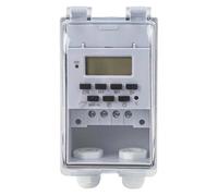UTTASU Timer intelligente KG316T-F 220 V con 16 programmazioni, display LCD, copertura trasparente e blocco tasti per montaggio a parete