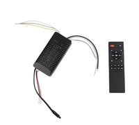 UTTASU Ventilatore da soffitto con telecomando con ricevitore, controllo della velocità a 6 livelli, dimmerabile, controller a infrarossi per luci LED, CA 110-265 V, bianco/nero