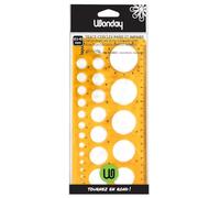 Uttse WONDAY - Tracce di cerchi "INCASSABLE" pari e dispari da 2 a 40 mm - Normografo rotondo