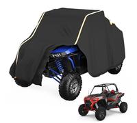 UTV Cover KEMIMOTO Heavy Duty Cover Compatibile con Polaris RZR, Can-Am Maverick, Kawasaki TERYX4, CFMOTO, Yamaha 2-3 posti Side by Side Cover con Striscia Riflettente Copertura Protezione per tutte