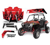 Utv Grafica Kit Calcomanie Adesivi Per Polaris Rzr XP 900 11-14 Dflame K R