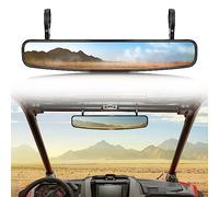 UTV Rear View Center Mirror, 15" UTV Race Mirror with 3/4 1.75" or 2" Clamps Compatible with 2021 Polaris RZR, Honda Pioneer, Can Am Commander Maverick, Honda Talon 1000R 1000X