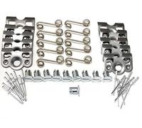 UTVDistribution Pulsante Dzus a testa scanalata in acciaio a sgancio rapido da 1/4 di giro con molle e linguette con fossette (10)