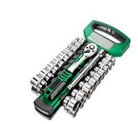UTYSRFgkjlol Chiavi dinamometriche Set di bussole da 1/4"-3/8"-1/2", metriche e imperiali con chiave a cricchetto a sgancio rapido, modello 72 denti chiavi dinamometriche(21pcs)