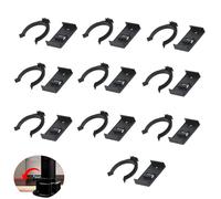 UtySty Confezione da 10 clip di livellamento per armadietti, flange di montaggio per gambe di mobili regolabili da 3,9 cm, battiscopa con piedini in plastica a scatto per pannelli di fissaggio