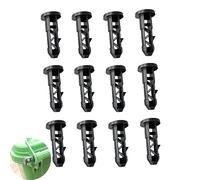 UtySty Confezione da 12 tappi rotanti per asse con coperchio basculante, diametro esterno 2 cm, bulloni di collegamento per bidone della spazzatura in plastica con ruote, contenitore per la polvere,