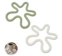 UtySty Confezione da 2 sottobicchieri in silicone resistenti al calore, a forma di stella, 15,2 cm, sottopentola per servire piatti caldi, padelle, teiere, tazze da caffè, tavolo, scrivania, salotto,