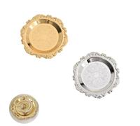 UtySty Confezione da 2 vassoi per anelli, gioielli, in metallo, vintage, per orecchini, collane, bracciali, orologi, chiavi, tavolo da trucco, scrivania, regalo per donne, festa della mamma, San