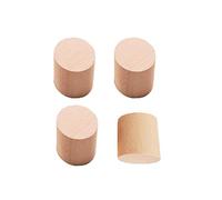 UtySty Confezione da 4 rialzi per mobili in legno da 5,1 cm, gambe rotonde in legno naturale per aumentare i piedi solidi, semplici estensori fai da te per armadietti, divani, tavoli, sedie e letti