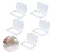 UtySty Confezione da 5 salviette per bambini con coperchio a ribalta, riutilizzabili, per dispenser adesivo, tappo non essiccante, per bambini, sacchetti portatili, fazzoletti bagnati da viaggio,