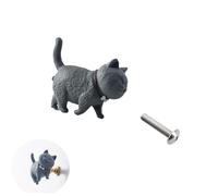 UtySty Pomelli per cassetti 3D a forma di gatto Maniglia per armadio Cartoon tira per armadio porta mobili armadio armadio armadio comò Hardware Kitty Theme Decor