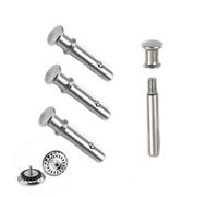 UtySty Set di 4 filtri per lavello da cucina con perno centrale di ricambio M8 5/16 '' cestello di scarico centrale rotondo coperchio maniglia tappo asta con blocco a sfera parti di riparazione