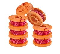 UUBOXS Bobina di Ricambio per decespugliatore Worx,Linea tagliabordi e decespugliatore,WA0004.1/WA0010 Bobine di Filo per WG163 WG180 WG175 WG150 WG160 (6 Bobine + 1 Tappi)