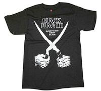 UUC Black Flag Men T-Shirt Everything Went Black Punk Band Tee Black L