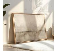 UUDEZO Arte murale su tela con paesaggio neutro, decorazione per la casa, soggiorno, arte murale con cornice orizzontale, opera d'arte decorativa, 90 x 140 cm (35 x 55 pollici) con cornice dorata