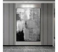 UUDEZO Grande dipinto grigio astratto, stampe artistiche incorniciate per decorazioni murali per la famiglia, per il soggiorno, opere d'arte 50x70 cm (20x28 pollici) con cornice nera