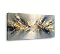 UUDEZO Grandi dipinti orizzontali moderni astratti da parete, stampa su tela incorniciata per la decorazione della parete della sala da pranzo (100x200 cm/(39x79 pollici)/con cornice)