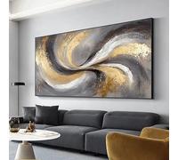 UUDEZO Grandi stampe su tela astratte con cornice, decorazioni artistiche da parete per la casa, opere d'arte su tela per la decorazione delle pareti (98x196 cm/(39x77 pollici)/con cornice nera)