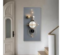 UUDEZO Stampa artistica da parete geometrica astratta moderna, perfetta per decorare soggiorni e camere da letto (80x160 cm (31x63 pollici) con cornice nera)