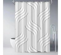 UUDIHO Tenda da doccia bianca lavabile in lavatrice, in tessuto impermeabile, per bagno, decorazione della casa, 200 x 240 cm (larghezza x altezza), tende da bagno