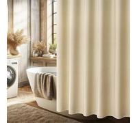UUDIHO Tenda da doccia con ganci, tende da doccia beige, decorazione per vasca da bagno in tessuto antimuffa (138x153 cm/54x60 pollici (LxA)/tende per vasca da bagno)