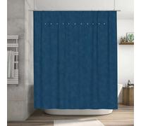 UUDIHO Tenda da doccia in tessuto blu scuro, impermeabile, resistente, con ganci, per bagno (100 x 180 cm/39 x 71 pollici (larghezza x altezza)