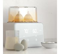 UUE Scaldabiberon baby sterilizzatore per biberon, 9 in 1, riscaldamento rapido per alimenti per 2 bottiglie, senza BPA, con display LCD, funzione timer, temperatura costante in 24 ore