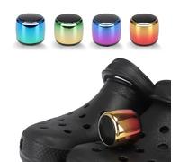 UUEENN Croc Speaker, Mini altoparlante per Crocs, Halloween Mini Speaker, Bluetooth Croc Charm, Red-Yellow Fade