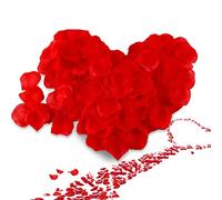 UUEMB 2000 Pezzi Petali di Rosa, Petali di Rosa Seta Artificiale Rosso Insapore per San Valentino Proposta Anniversari di Matrimonio Regalo Compleanno Decorazione